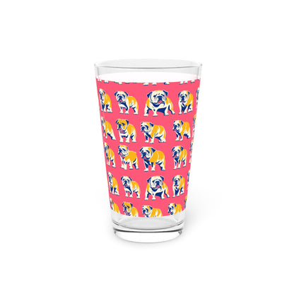 Bubblegum Glamour Bulldog Bouquet Pint Glass