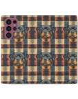 Pawsome Rottweiler Royalty Plaid Flip Cases