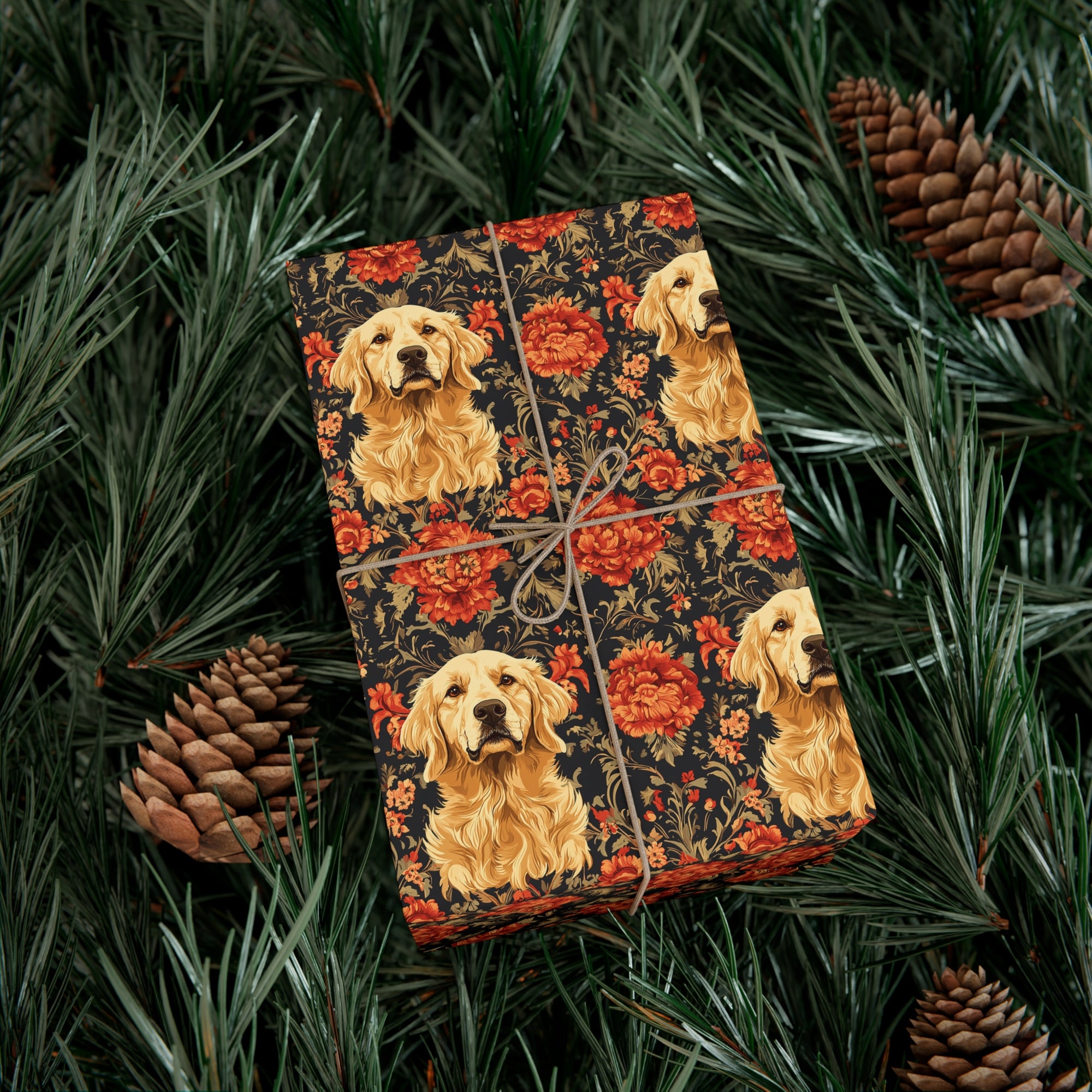 Golden Pawsatronic Tapestry Gift Wrap Papers