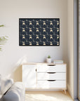 Frenchie Celestial Soar Matte Canvas, Framed