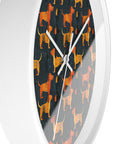 Dapper Dachshund Noir Glow Wall Clock