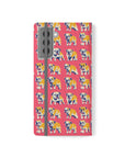 Bubblegum Glamour Bulldog Bouquet Flip Cases