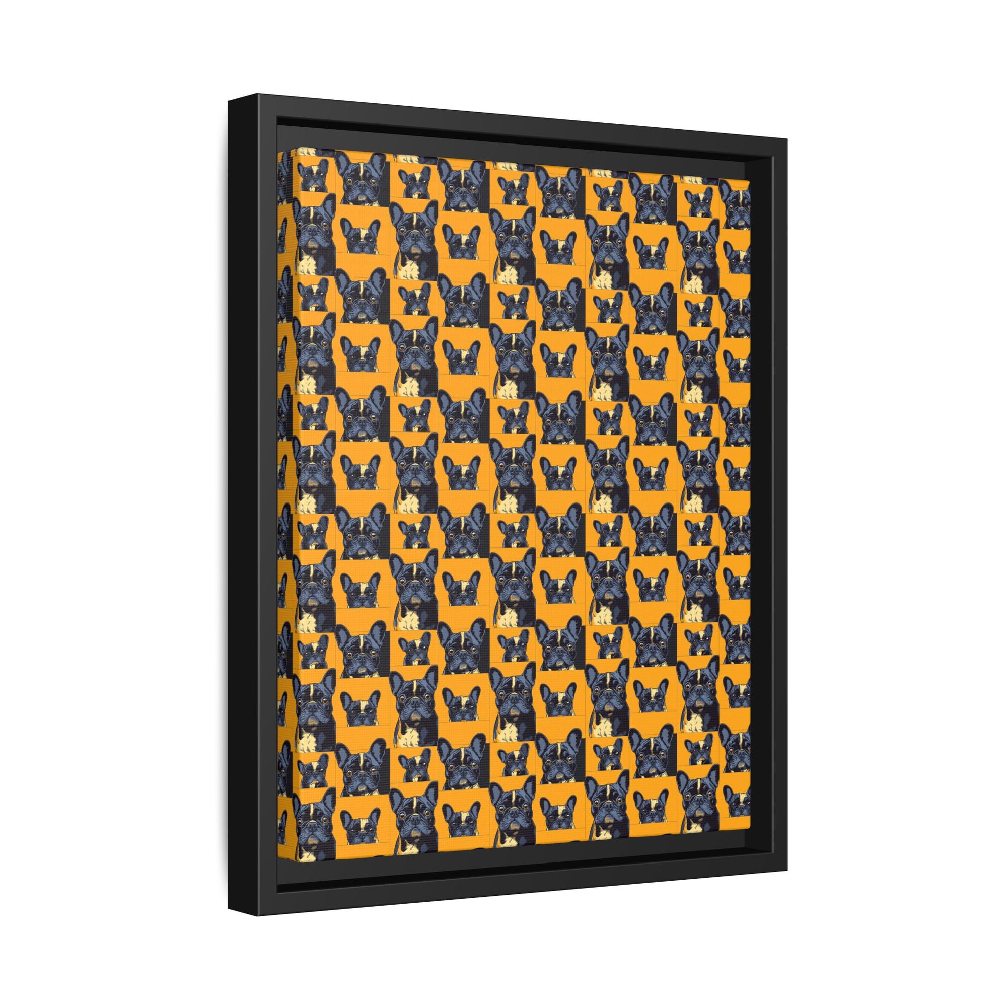 Frenchie Pawsitively Pawsome Peek-a-Boo Perfection Matte Canvas, Framed