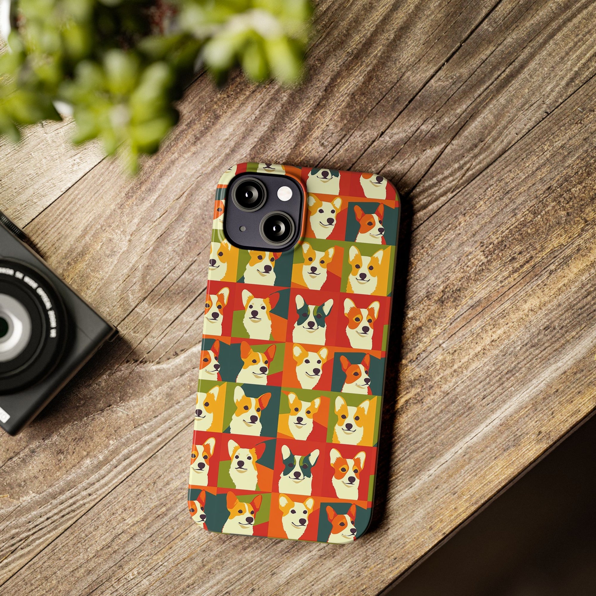 Corgi Chic Popart Pup Slim Phone Cases