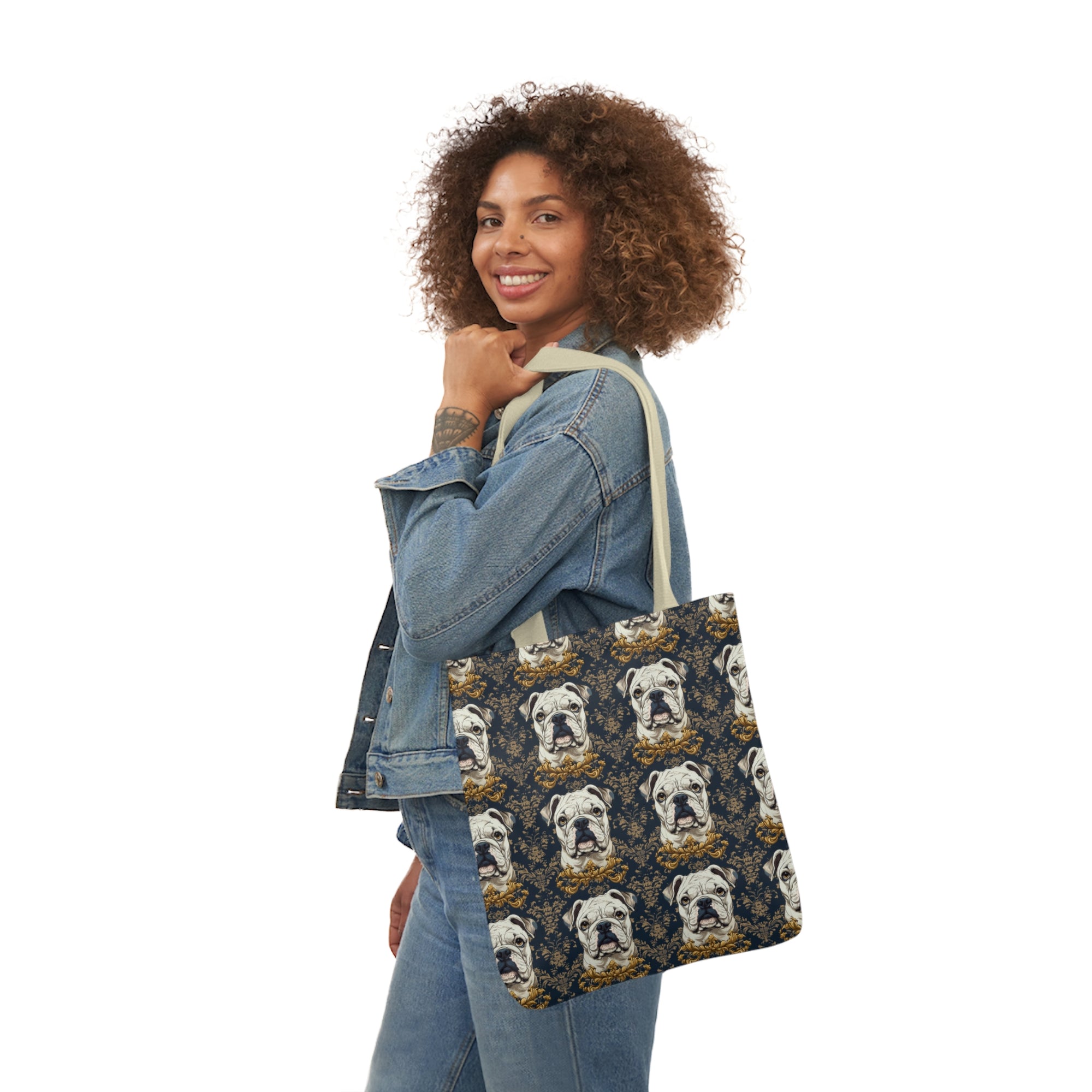 Wildwood Wanderlust Bulldog Canvas Tote Bag