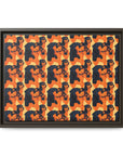 Rottweiler Chic Pawsitivity Matte Canvas, Framed