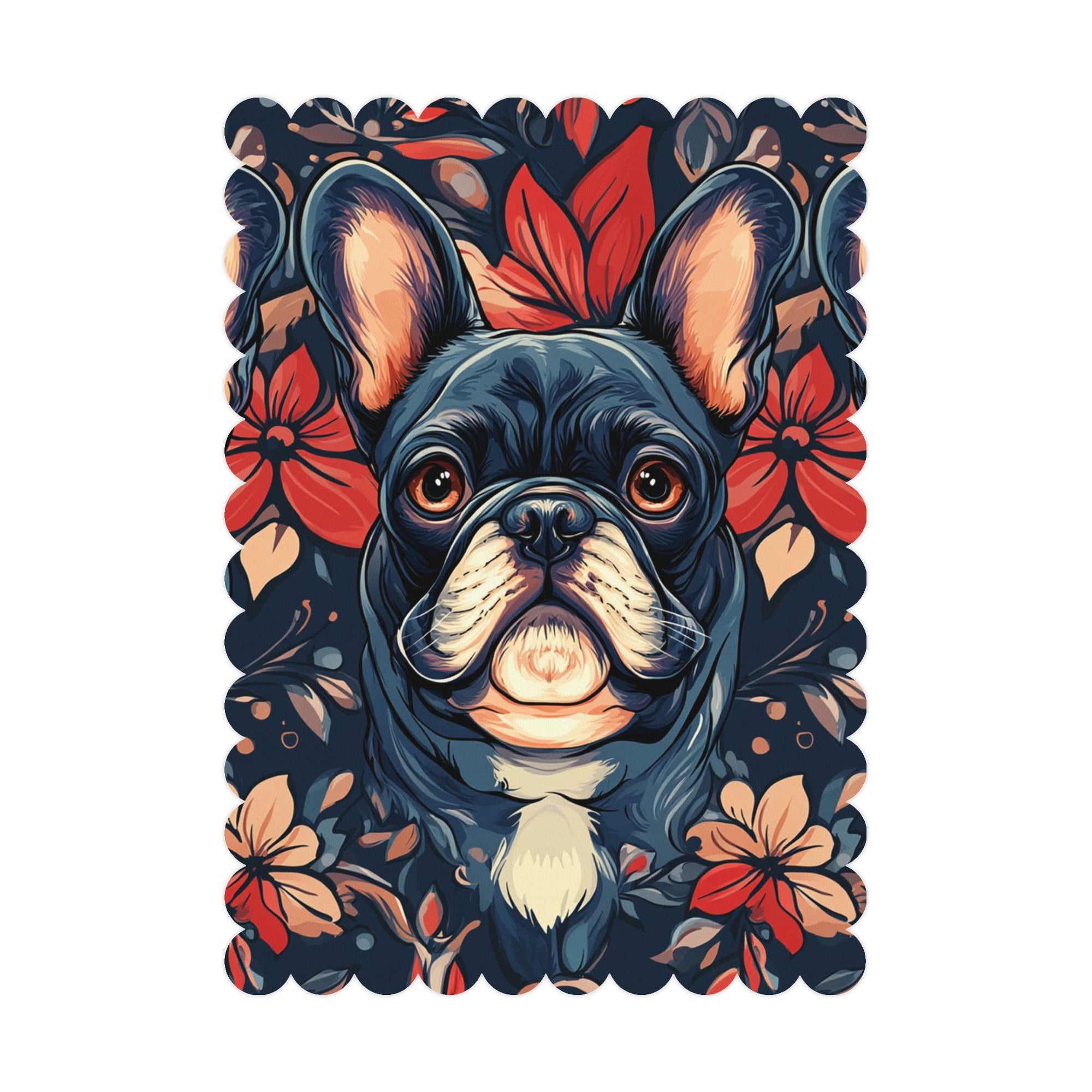 Gothic Rose Bulldog Noir Enchantment Postcards