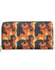 Rottweiler Chic Pawsitivity Zipper Wallet