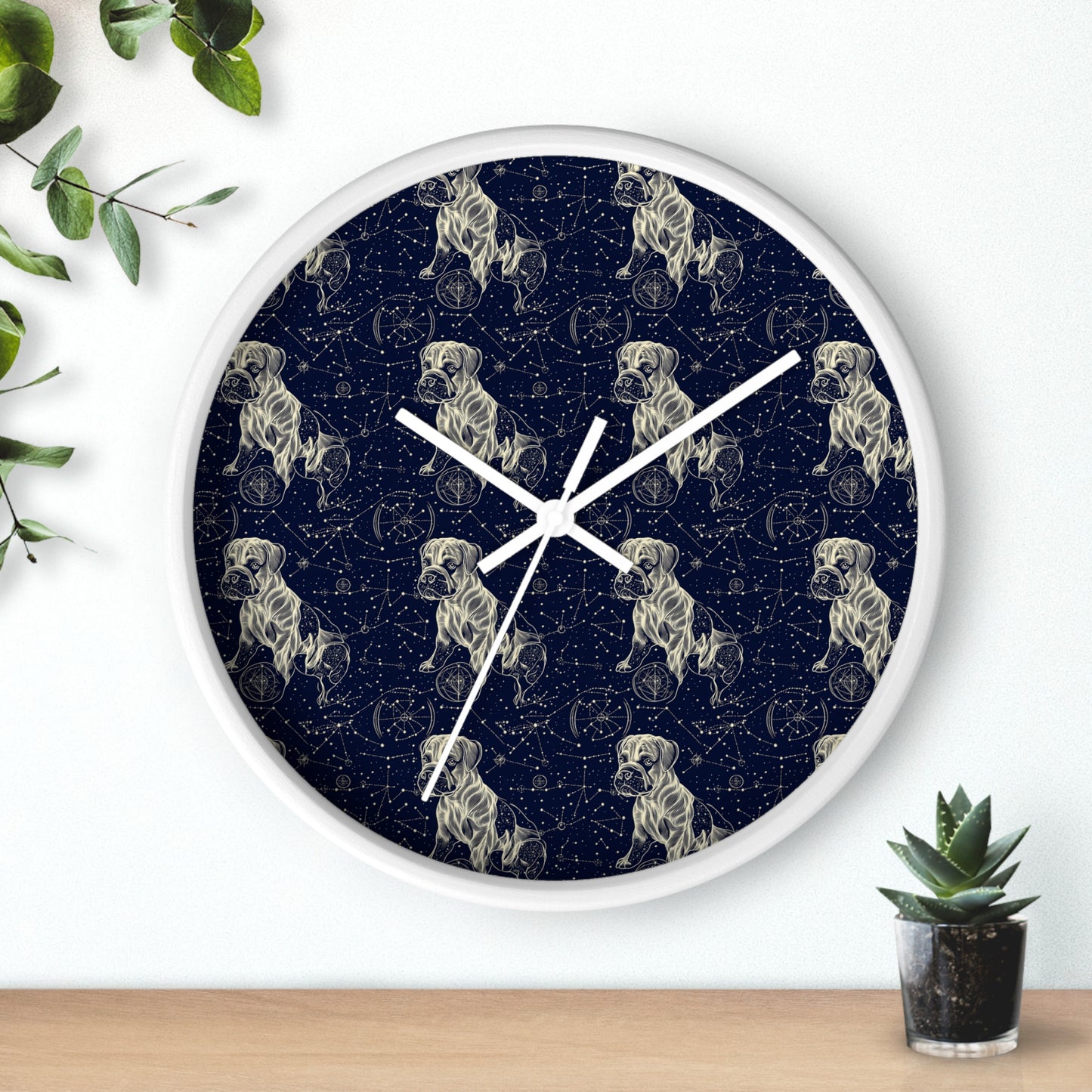 Celestial Boxer Bliss Wall Clock