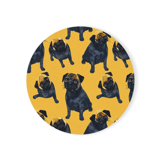 Puglet Posh Paradise Cork Back Coaster