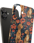 Floral Pawsome Dachsund Delight Slim Phone Cases