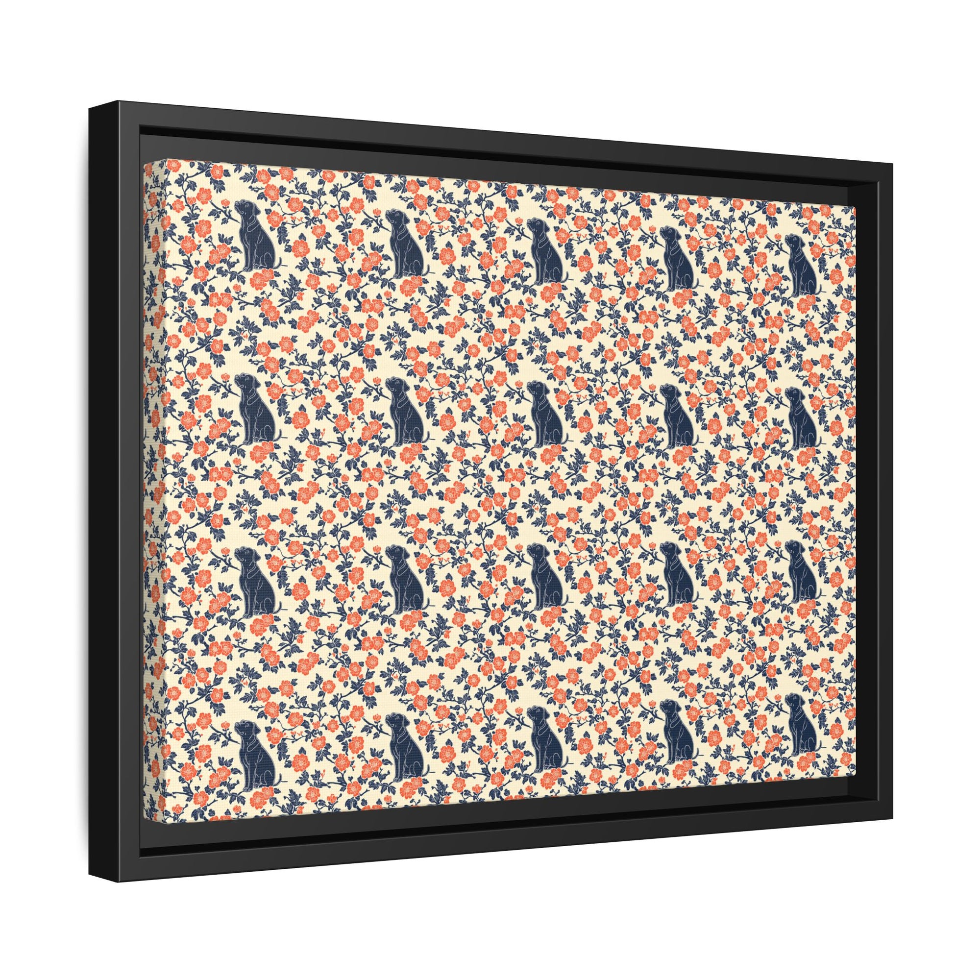 Bloomiful Lab Bouquet Matte Canvas, Framed