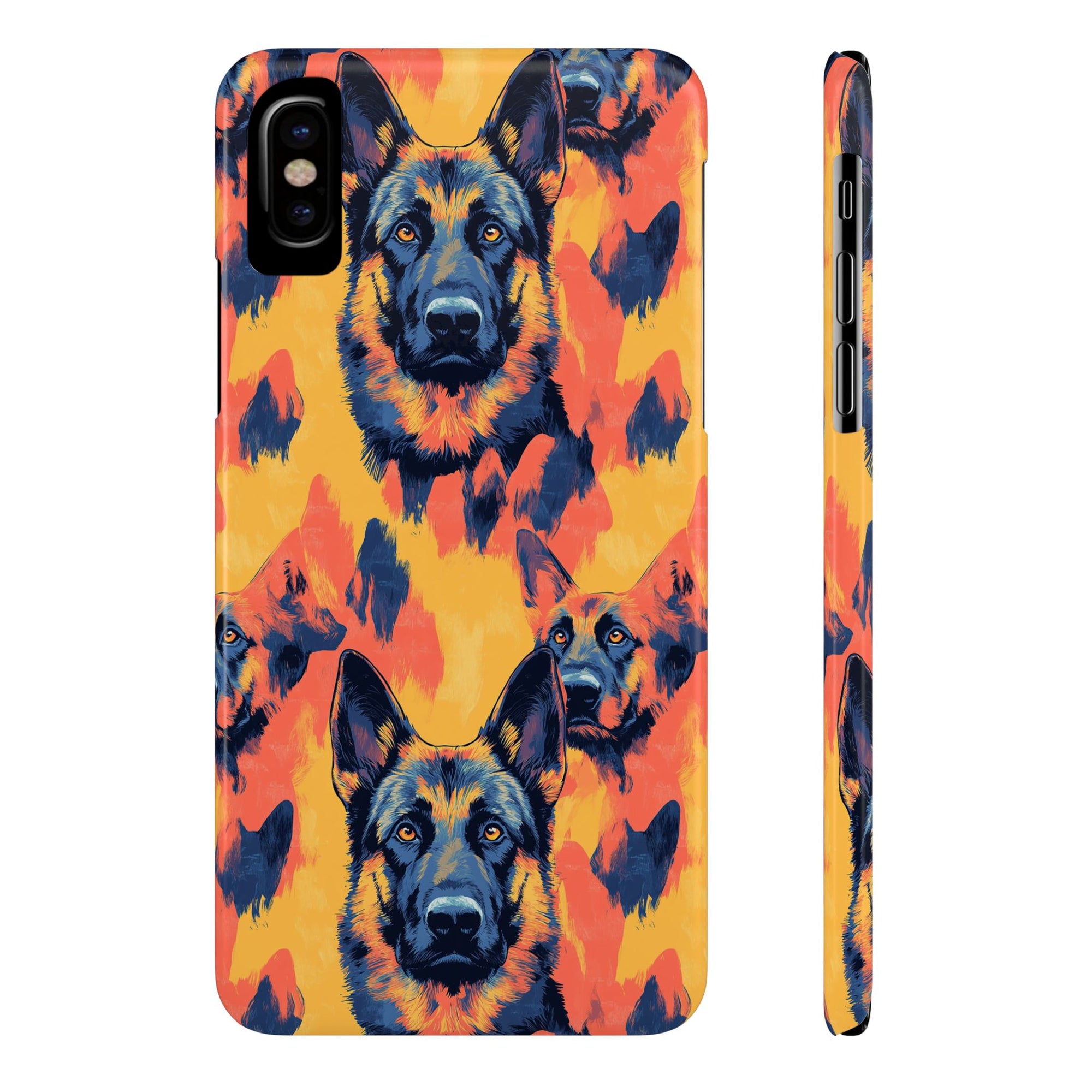 Impressionistic German Shepherds Slim Phone Cases