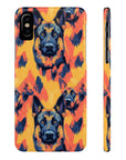 Impressionistic German Shepherds Slim Phone Cases