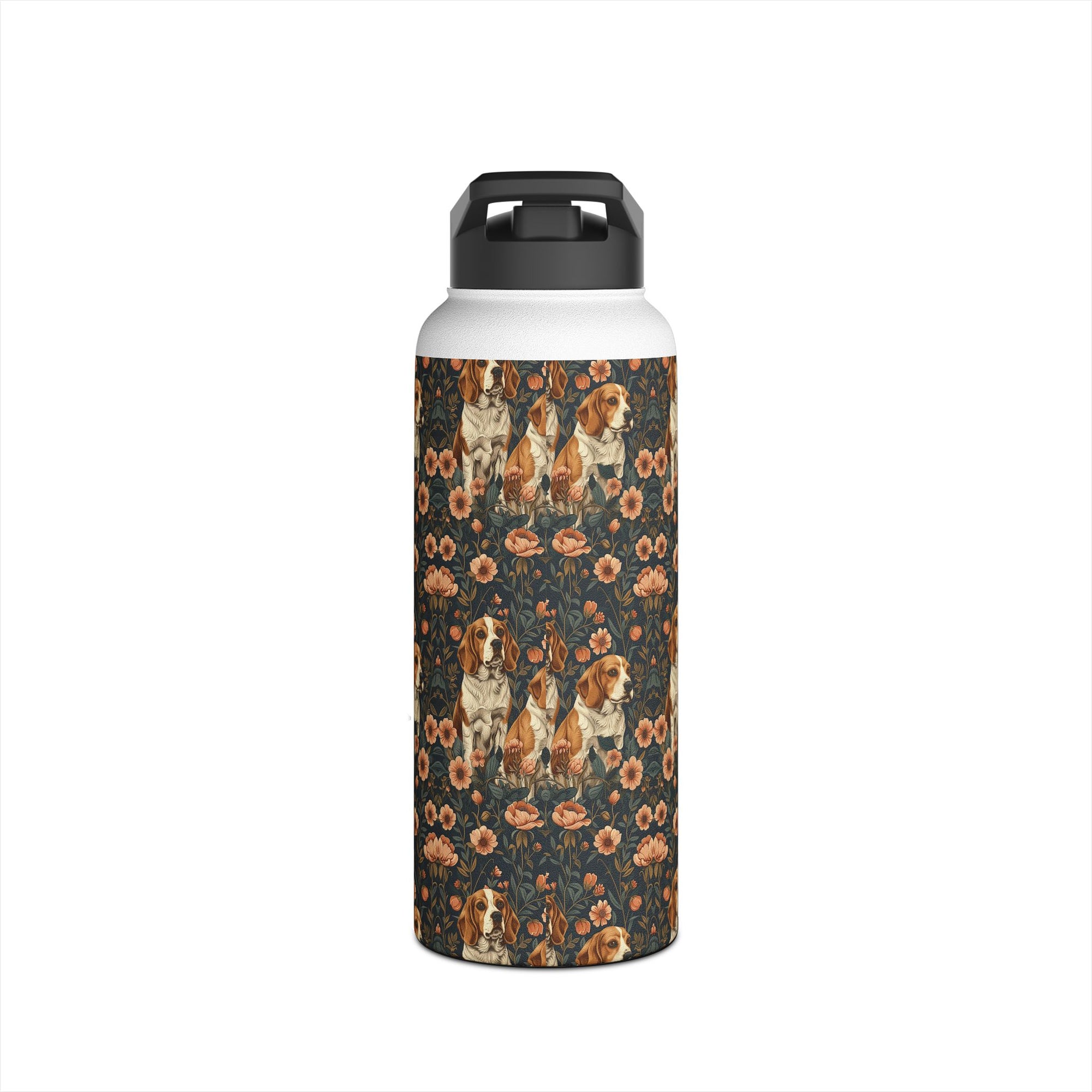 Beagle Blossom Bonanza Stainless Steel Water Bottle