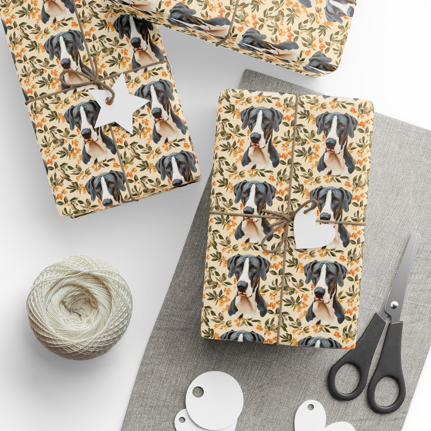 Majestic Great Dane Meadow Wrapping Paper