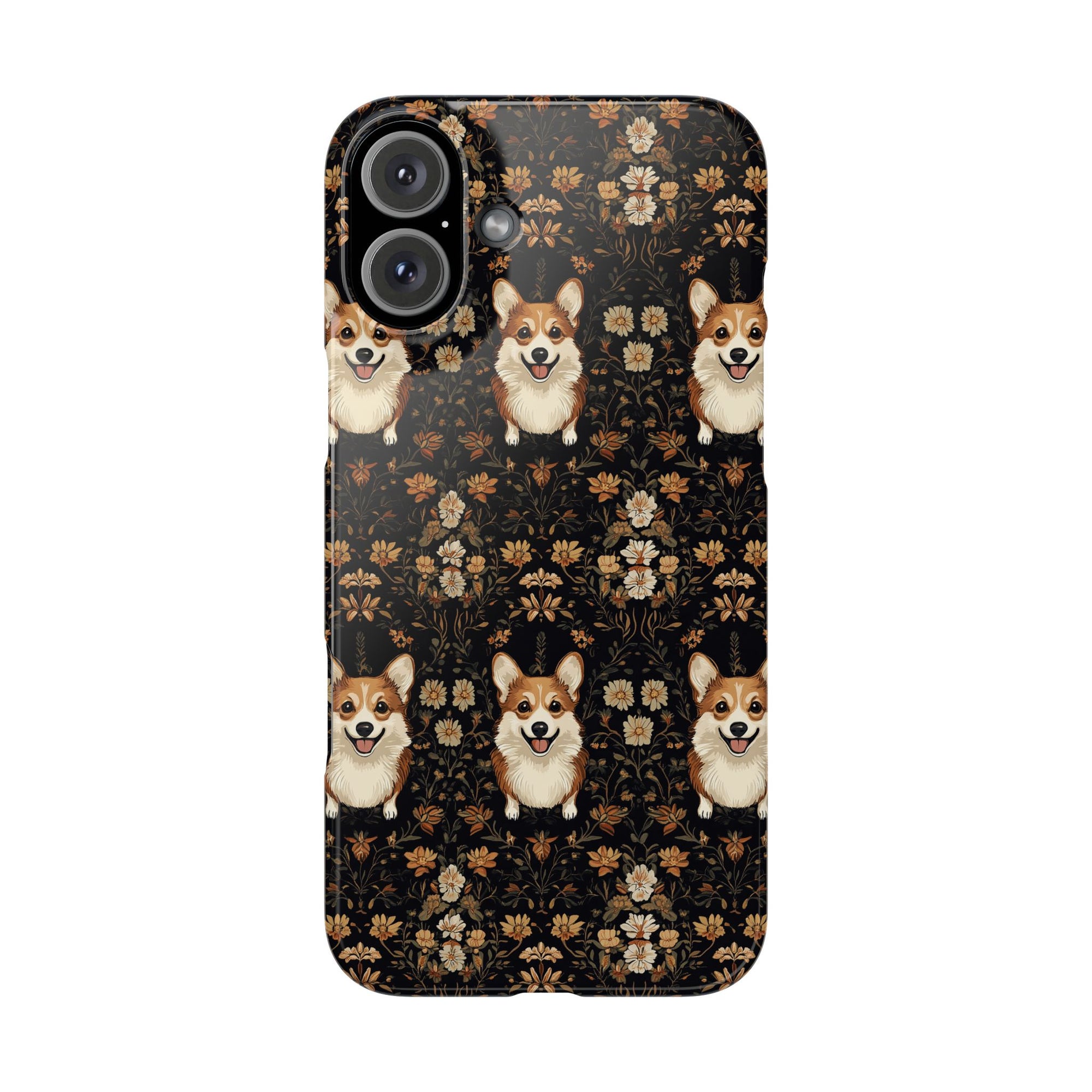 Nighttime Corgi Glow Stride Slim Phone Cases