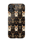 Nighttime Corgi Glow Stride Slim Phone Cases