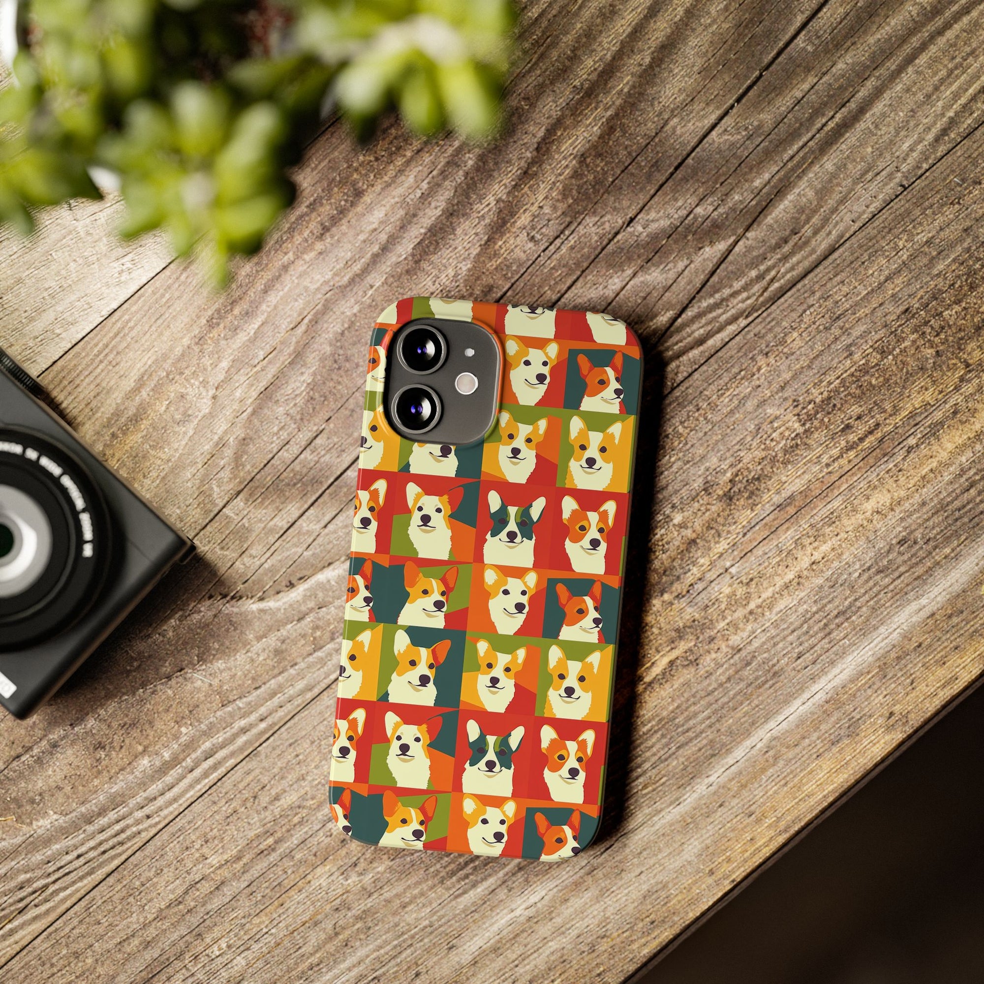 Corgi Chic Popart Pup Slim Phone Cases