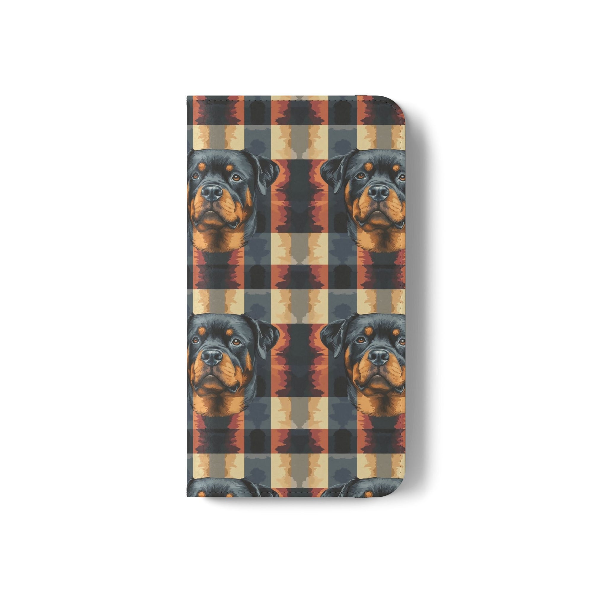 Pawsome Rottweiler Royalty Plaid Flip Cases