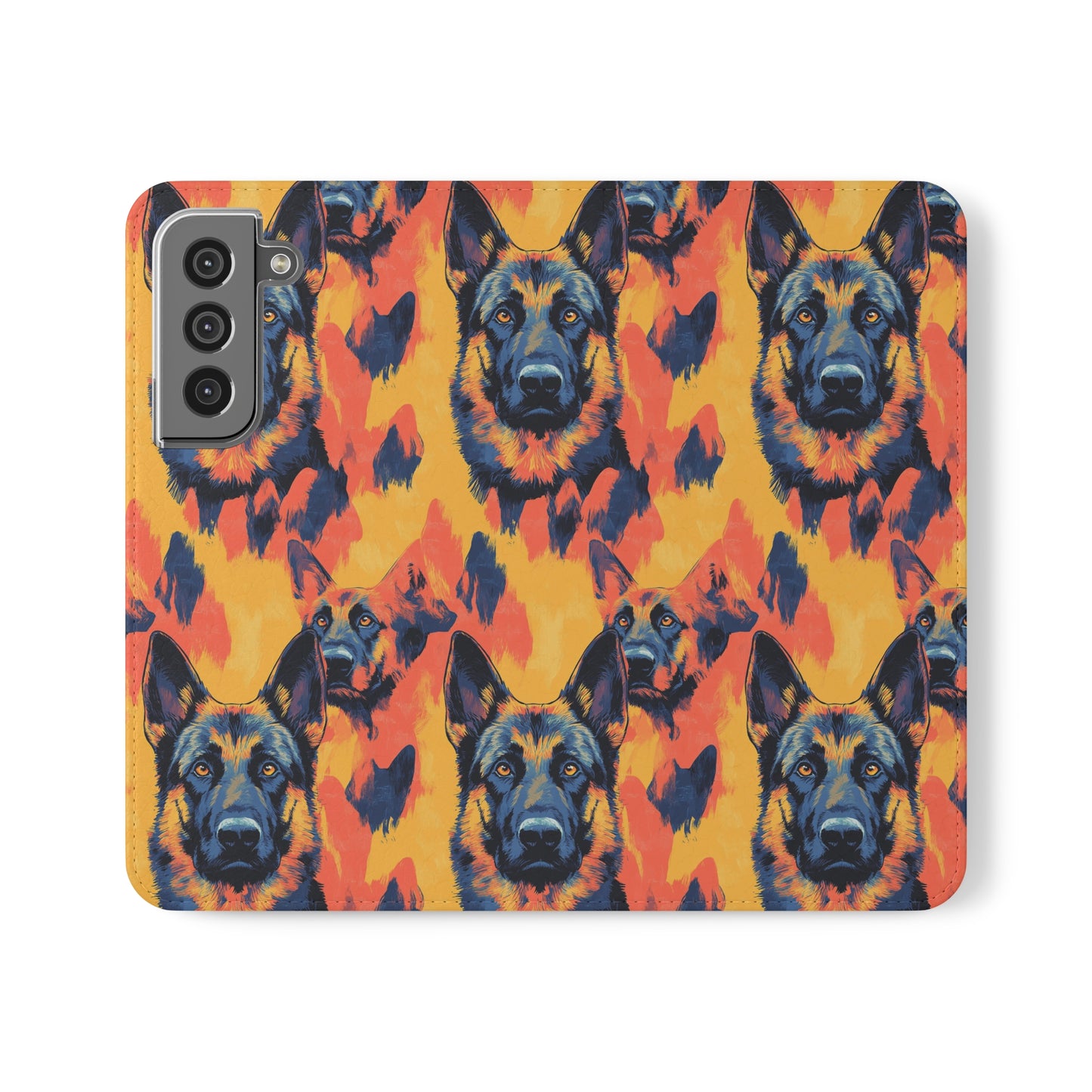 Impressionistic German Shepherds Flip Cases