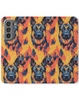 Impressionistic German Shepherds Flip Cases