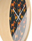 Dapper Dachshund Noir Glow Wall Clock