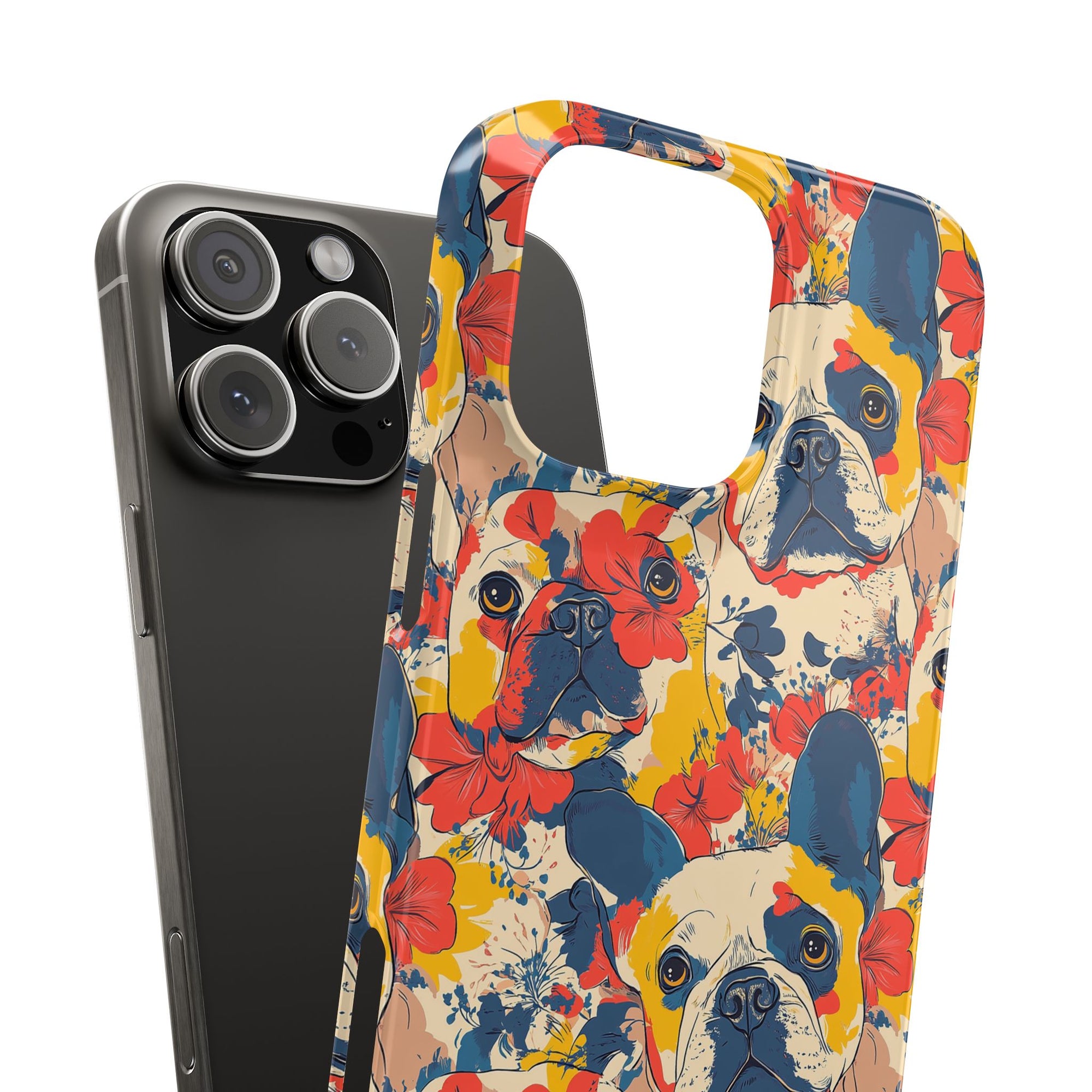 Bloom Pup Frenchietastic Splatter Slim Phone Cases