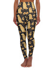 Golden Paws Floral Frenchie High Waisted Yoga Leggings