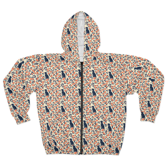 Bloomiful Lab Bouquet Unisex Zip Hoodie