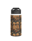 Fanciful Golden Paradise Blossom Stainless Steel Water Bottle