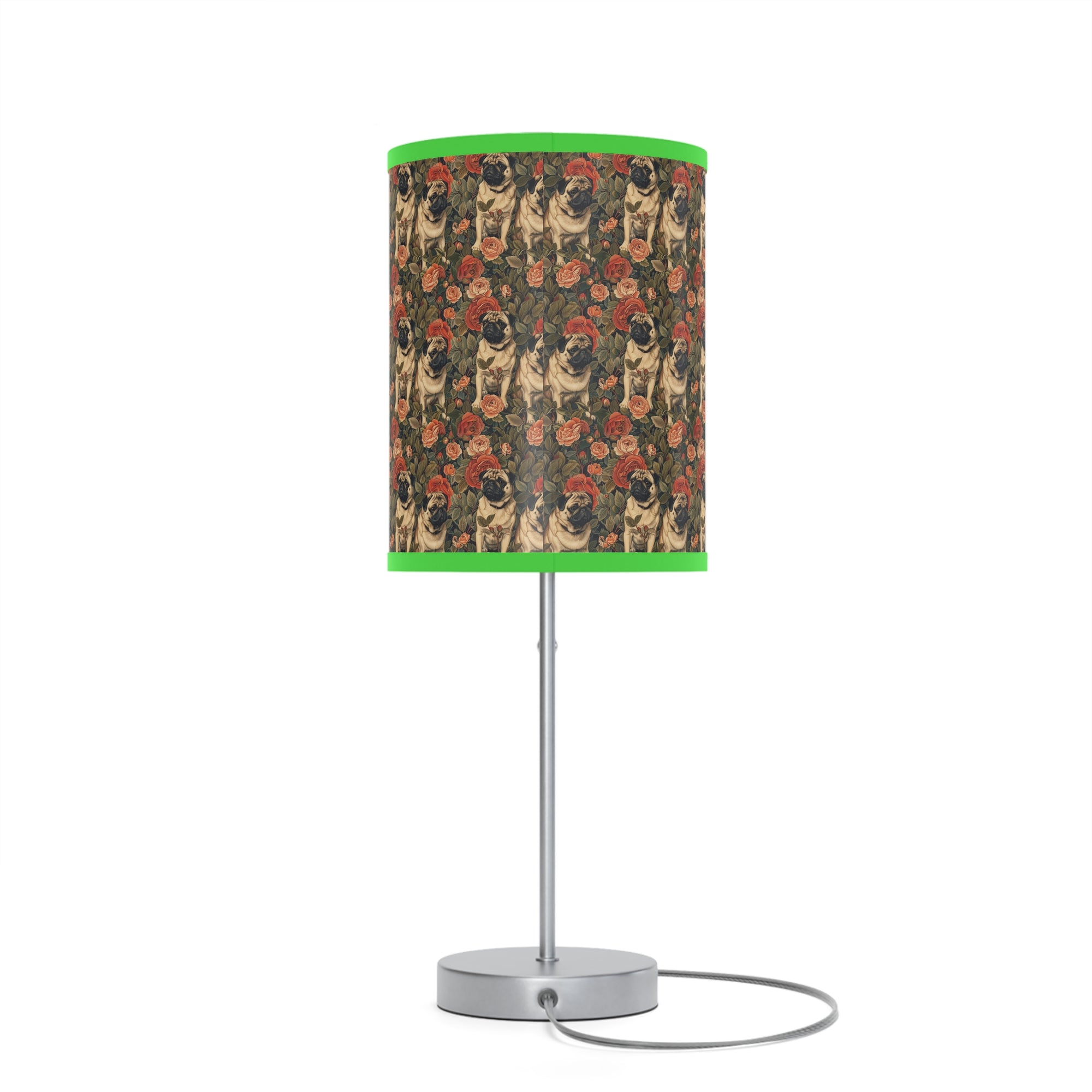 Blooming Pug Paradise Lamp on a Stand