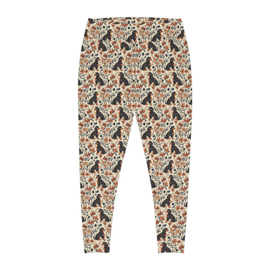 Blossoming Dachshunds Delight Plus Size Leggings