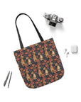 Floral Pawsome Dachsund Delight Canvas Tote Bag