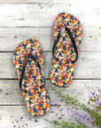 Bloom Pup Frenchietastic Splatter Flip Flops