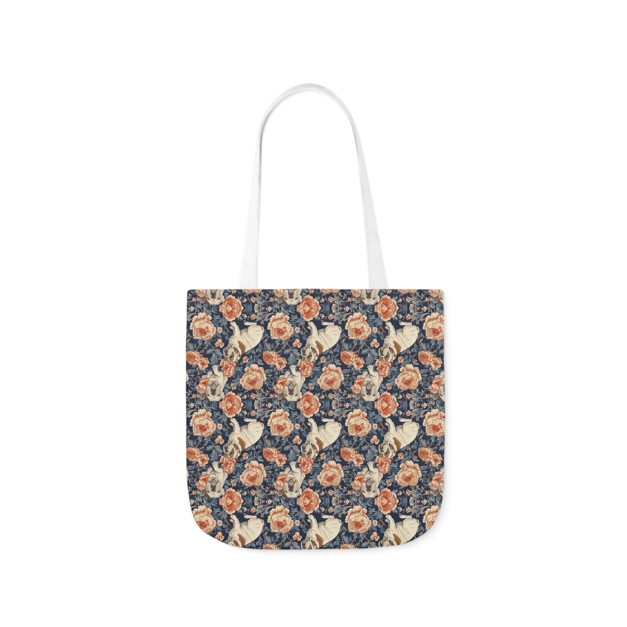 Blooming Bulldog Beauty Canvas Tote Bag