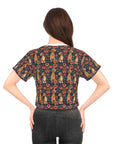 Floral Pawsome Dachsund Delight Crop Tee