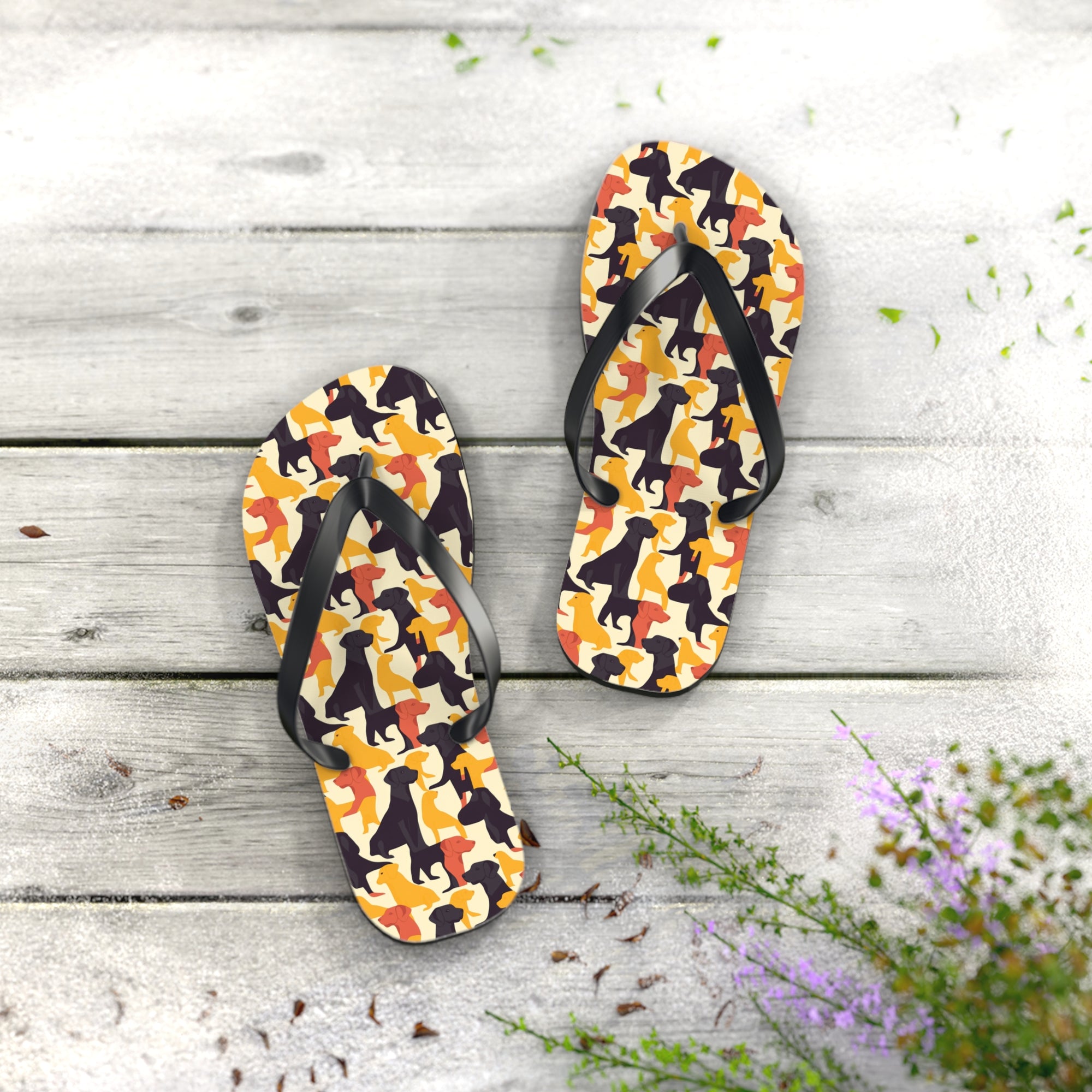 Modern Charm Labrador Chic Flip Flops