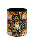 Corgi Rainbow Vine Dream Accent Coffee Mug