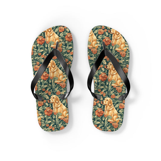 Blooming Goldie Glam Flip Flops