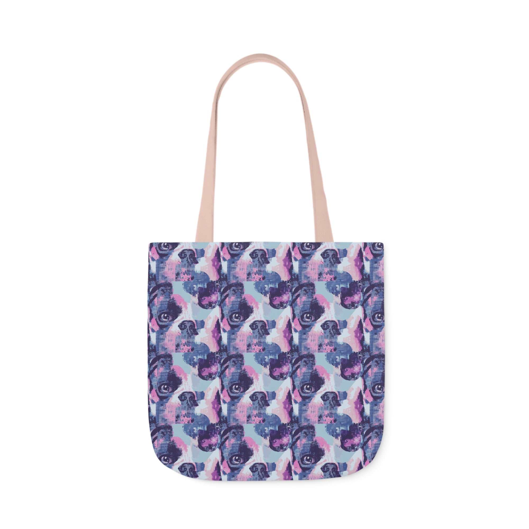 Funky Geometric Boxerista Canvas Tote Bag