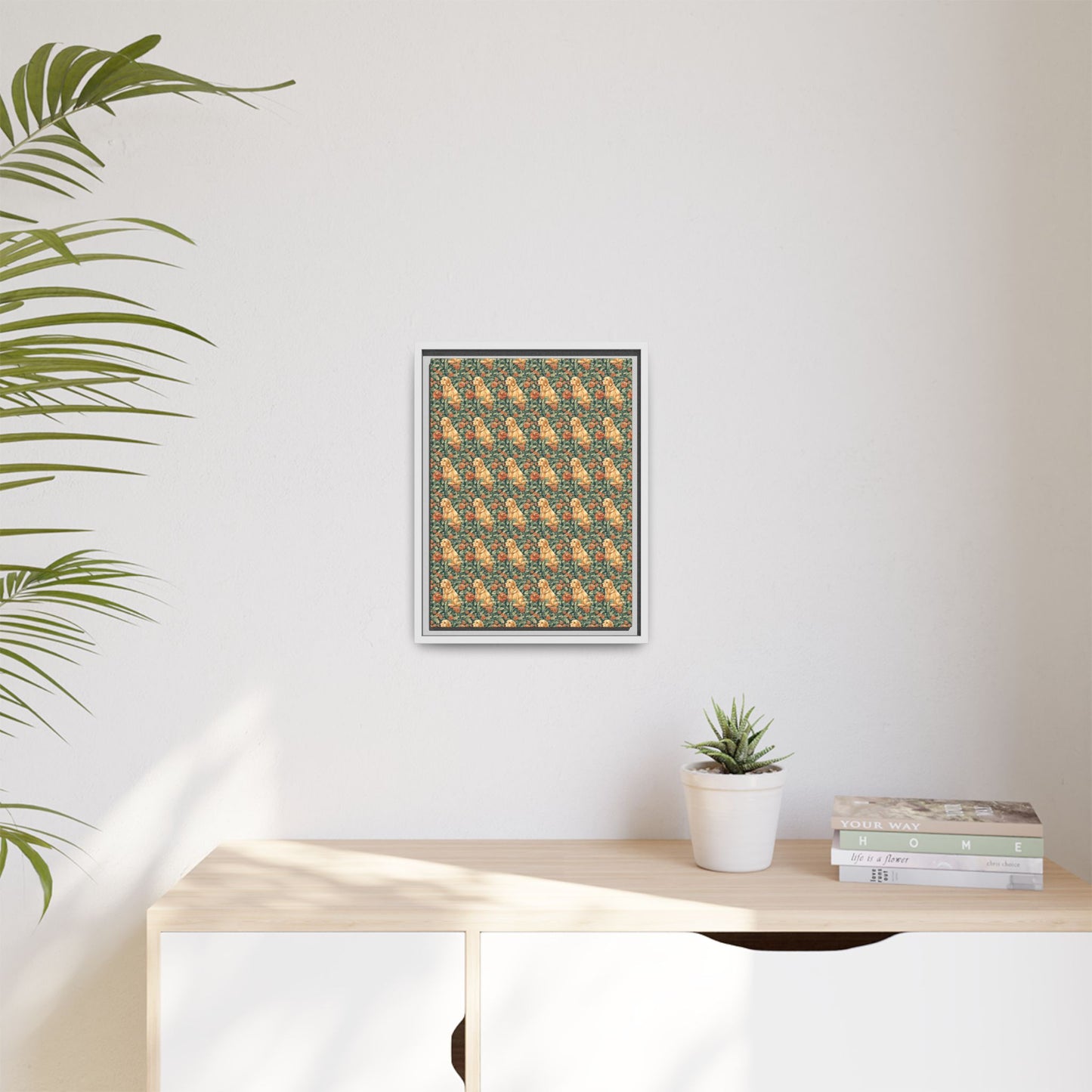 Blooming Goldie Glam Matte Canvas, Framed