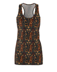 Dapper Dachshund Embroidery Elegance Women's Racerback Dress