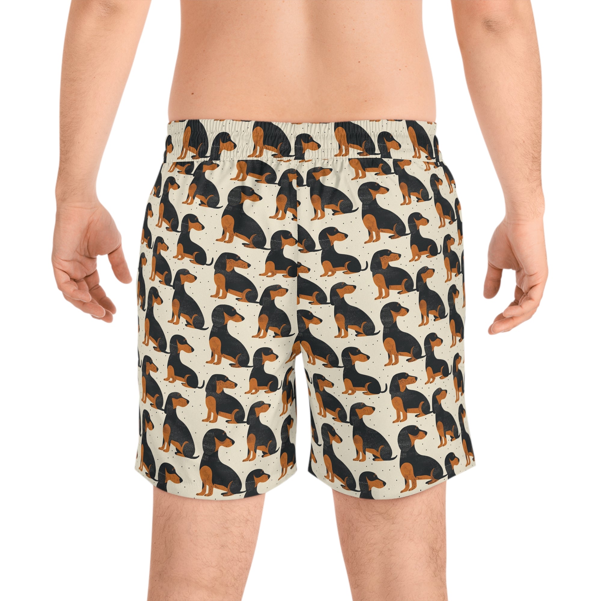 Whimsical Dachsund Dreamcatcher Men&#39;s Mid-Length Swim Shorts