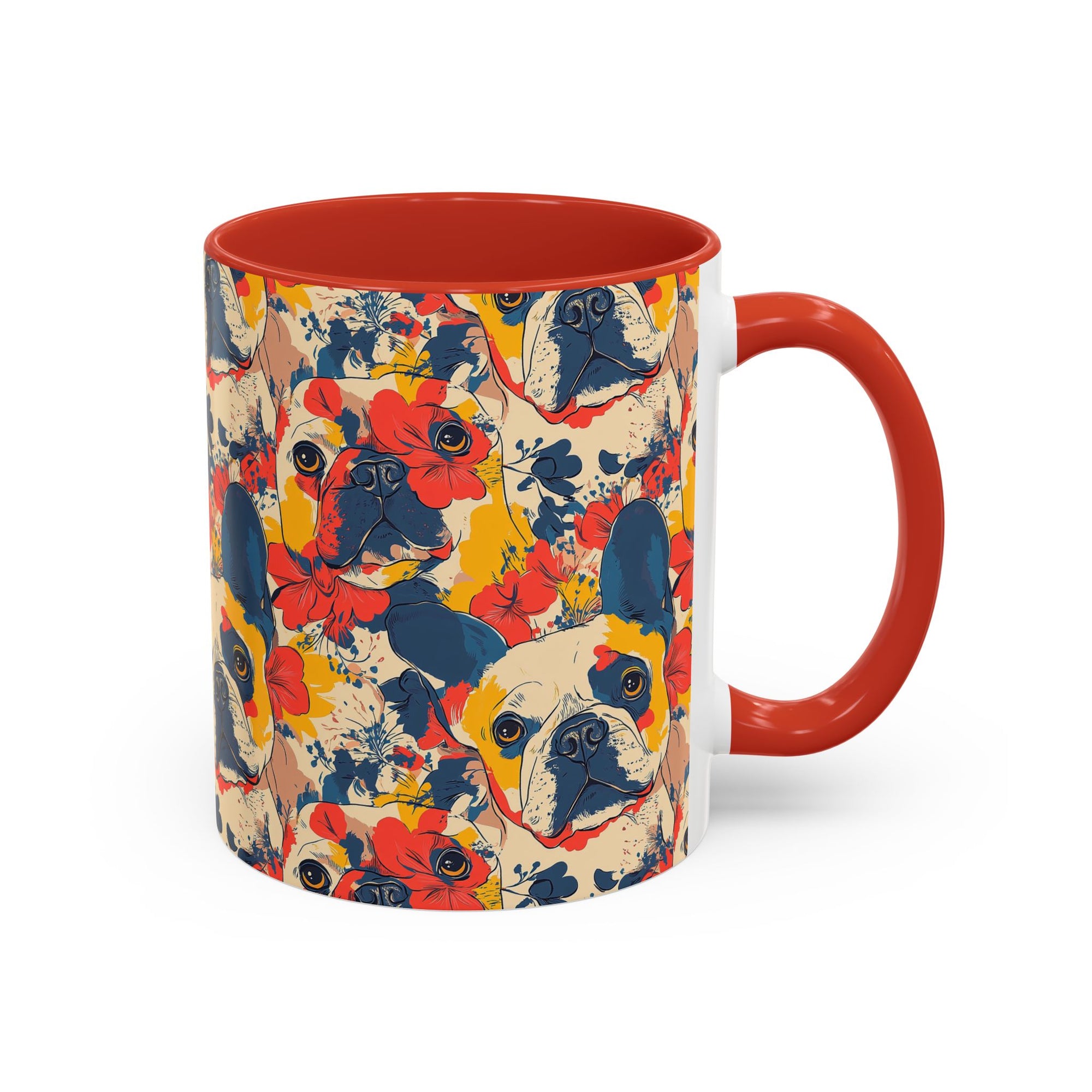 Bloom Pup Frenchietastic Splatter Accent Coffee Mug