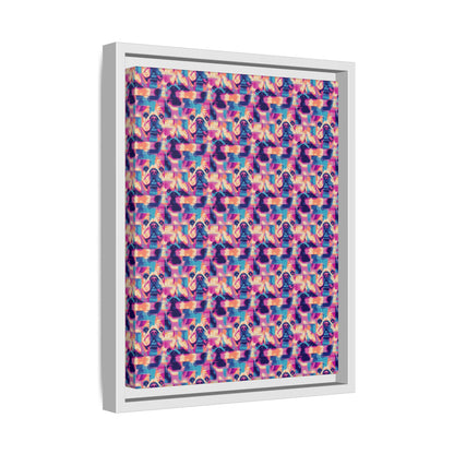 Dazzling Bulldog Chic Matte Canvas, Framed