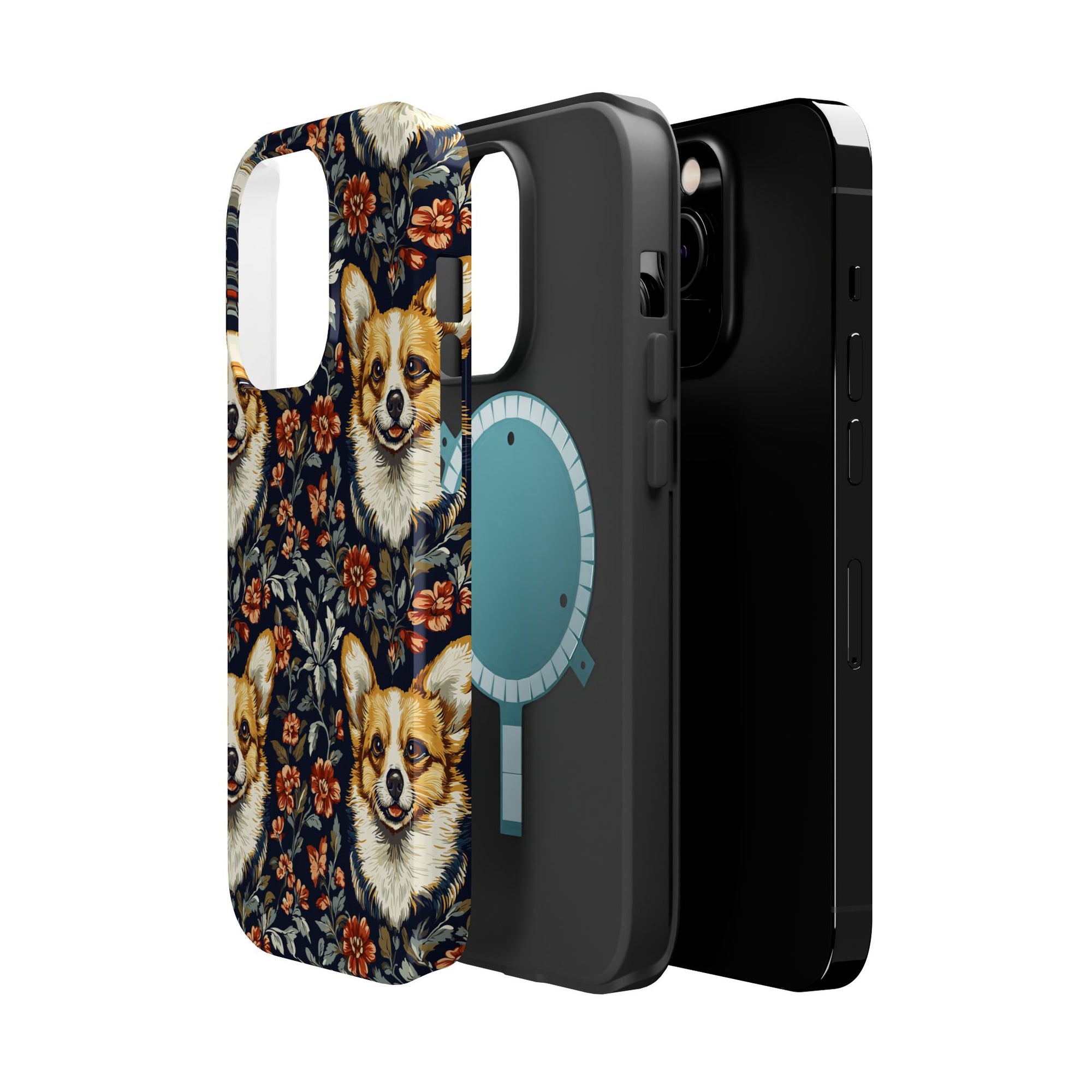 Floofy Corgi Blossom Blast Magnetic Tough Cases