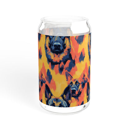 Impressionistic German Shepherds Sipper Glass