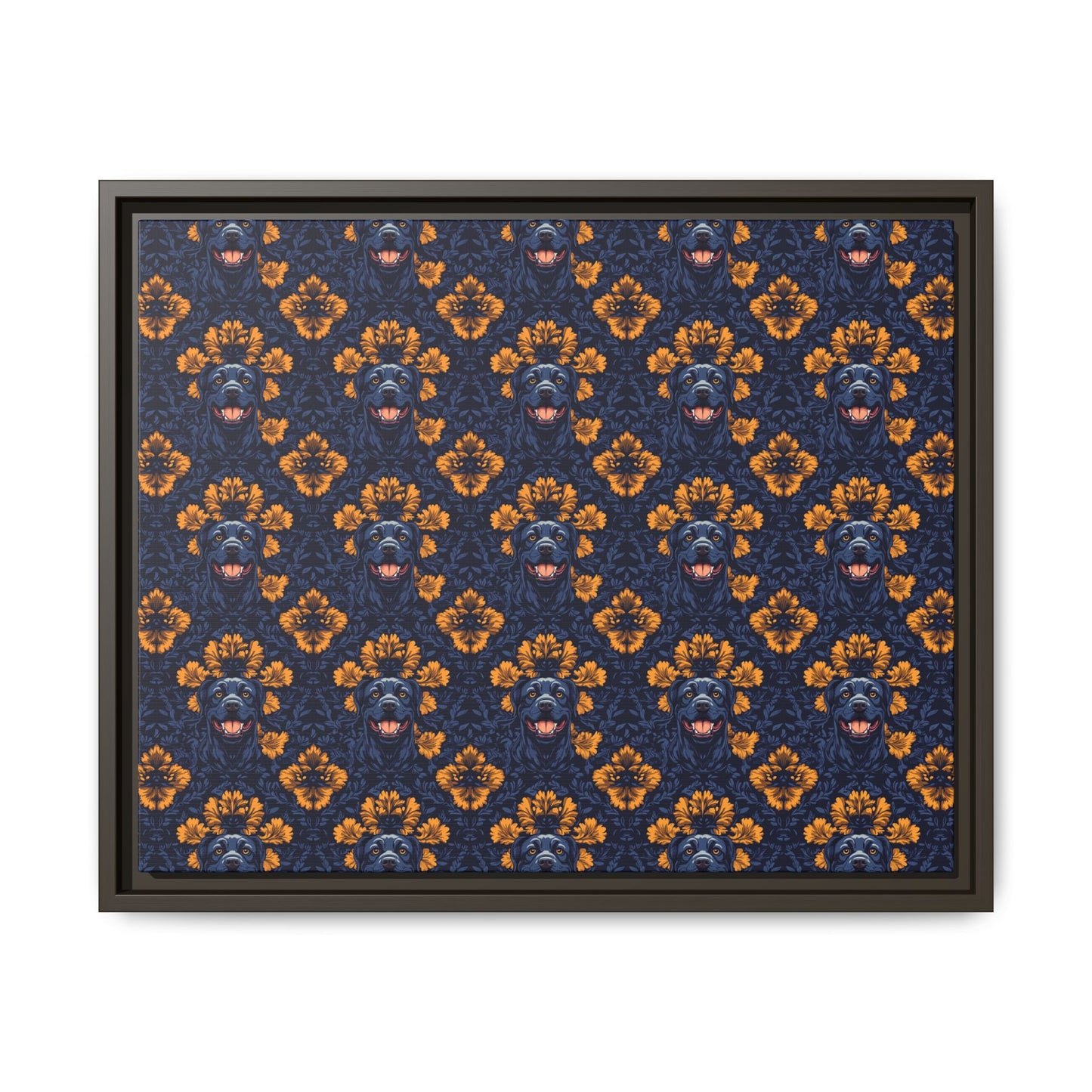 Royal Rottweiler Regalia Matte Canvas, Framed