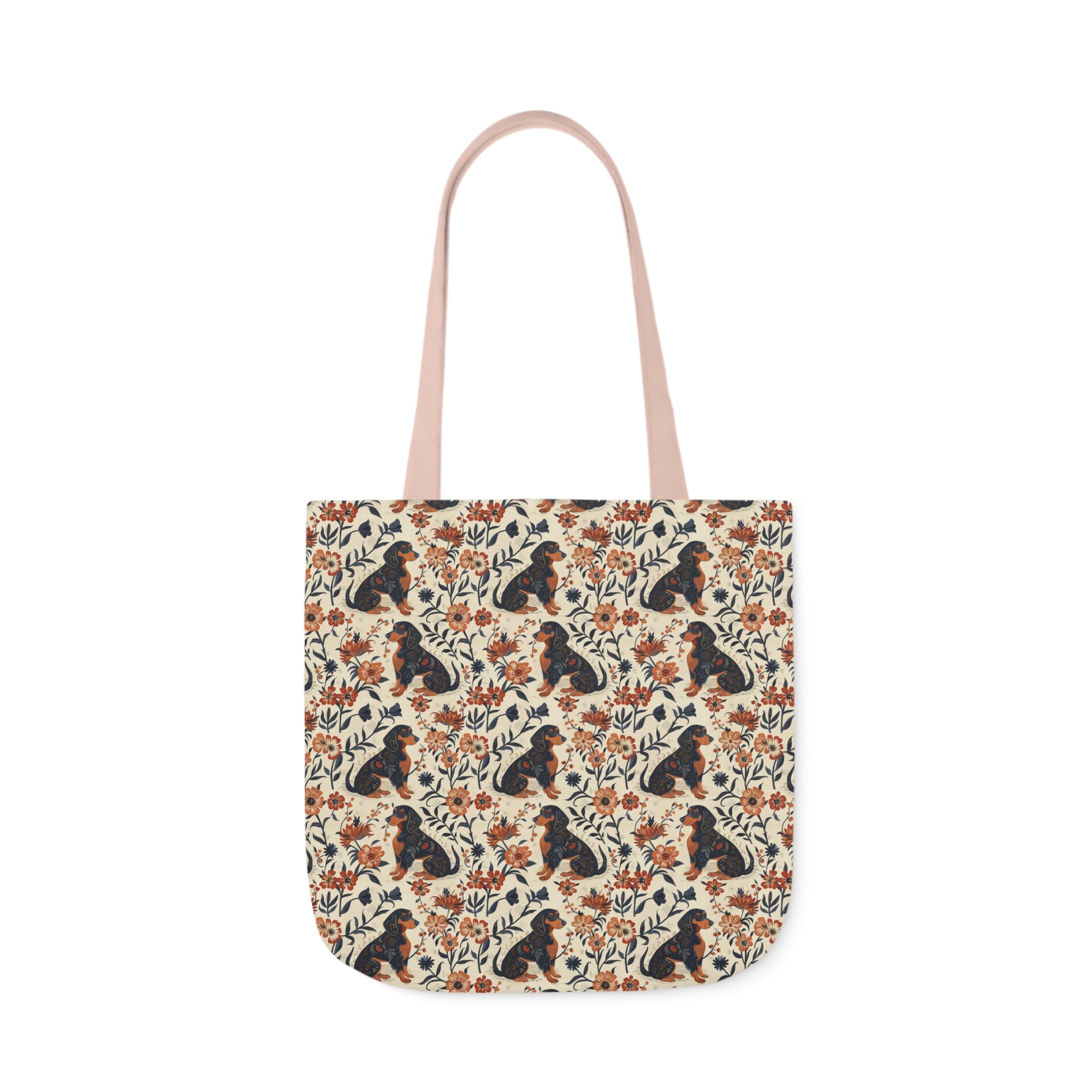 Blossoming Dachshunds Delight Canvas Tote Bag